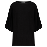 schwarzes Oversize Leinen T-Shirt von Nomadik, designed in Zurich. Luftig-leichter Stoff für Komfort und Bewegungsfreiheit an warmen Tagen.