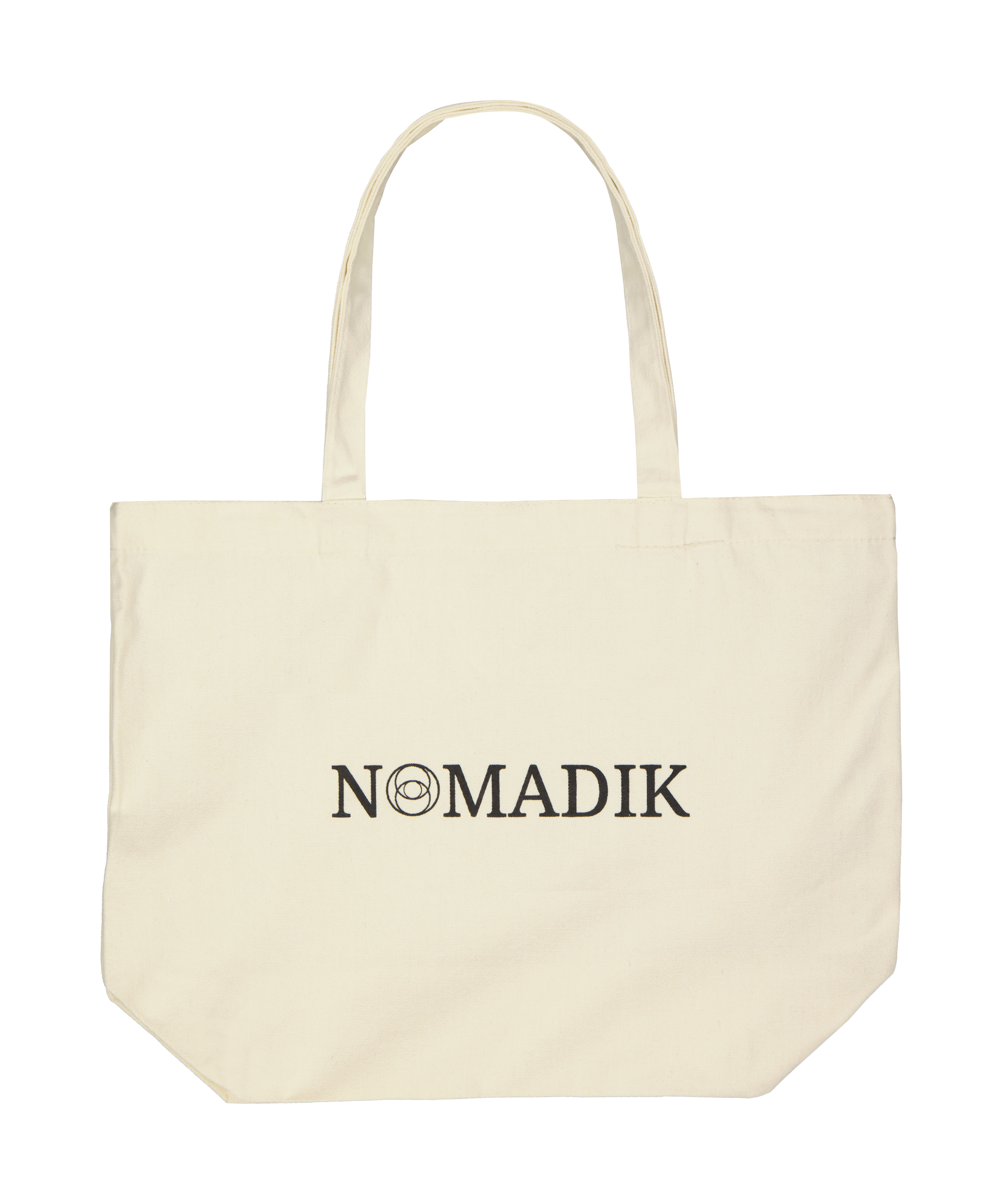Stilvolle Stofftasche mit dem Nomadik Logo: Minimalistisches Design, hohe Funktionalität. Perfekte Ergänzung für den Alltag, Einkaufen, Strand oder Reisen.